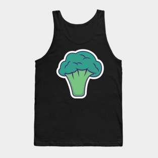 Broccoli Fresh vegetable vector illustration. Food nature icon concept. Garden fresh vegetable food broccoli logo design. Tank Top